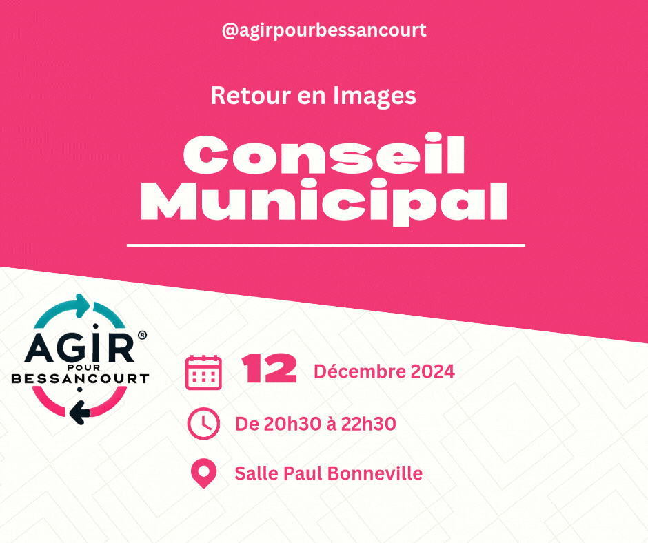 Retour en images du Conseil Municipal du 12 décembre 2024