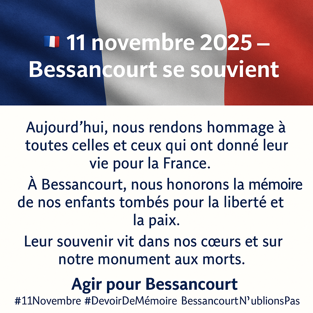 11 novembre 2025 - Bessancourt se souvient